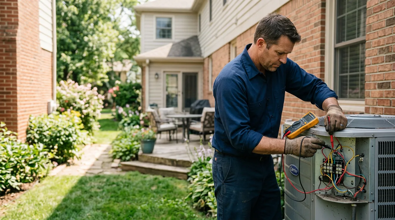 HVAC technician working near Fults, IL